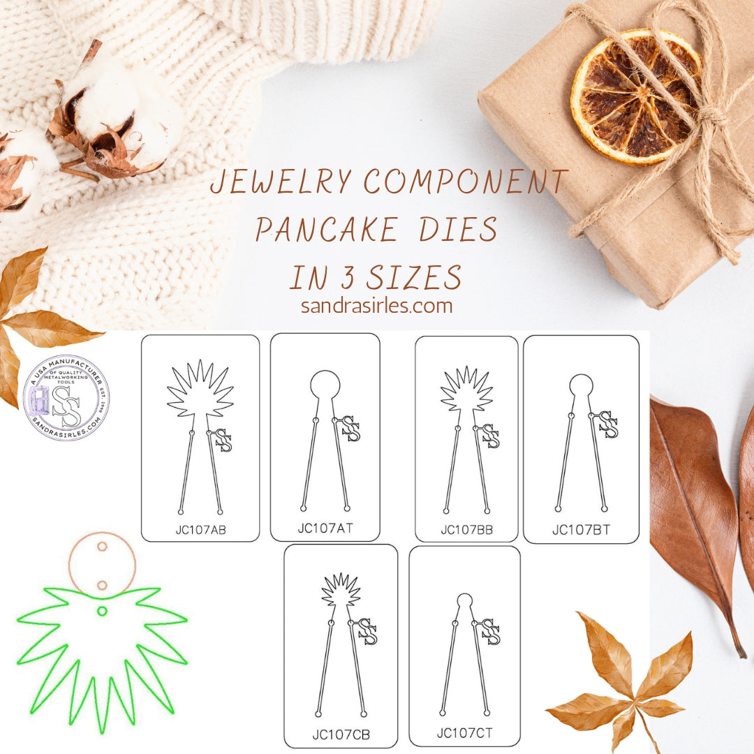 PANCAKE DIE JC107 2 PIECE EARRING BOTTOM OR TOP